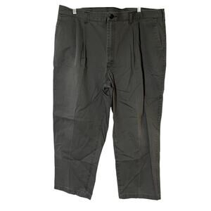 Men's 42 X 30 gray jeans trousers straight leg pleated front pants casual